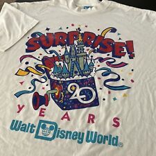 Vintage Walt Disney World 20 Years T-Shirt Graphic Tee 80s Single Stitch USA O/S picture