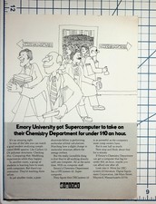 Vintage DECsystem-10 Digital Supercomputer Ad Emory University Chemistry picture