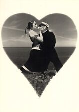 Robin Williams Popeye Kissing Shelley Duvall Olive Oyl in Heart Vintage Postcard picture