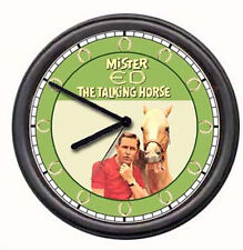 Mr Mister Ed The Talking Horse TV Show Equestrian Cowboy Barn Sign Wall Clock picture
