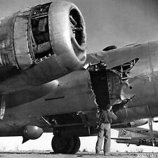 WWII B&W  Photo USAAF B-29 Superfortress Severe Damage  WW2  World War Two/ 5157 picture