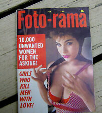 RARE vintage FEB. 1960 FOTO-RAMA magazine digest sized SLIGHTLY RISQUE tame old picture