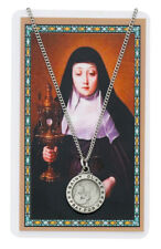St. Clare of Assisi Medal Necklace with Laminated Prayer Card  picture