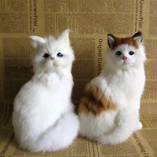 Lifelike Realistic Sleeping Furry Simulation Cat Figurine Realistic Kitten Decor picture