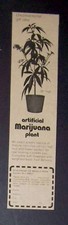 Fake Artificial Marijuana 1973 Mini Poster Style Print Ad (Pot Weed Cannabis) picture