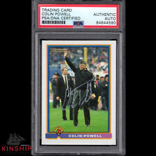 Colin Powell signed 1991 Bowman Trading Card PSA DNA Slabbed Auto Rare C1075 picture