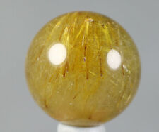36mm Natural Clear Golden Hair Rutilated Quartz Crystal SPHERE Ball Specimen picture