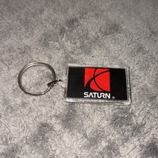 Saturn Of Lakeside Keychain Car Automobile Plastic Keyring Metal Black Red Hall picture
