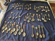Vintage LOT of Collector Souvenir Spoons USA States and International Miniature picture