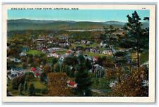 c1930's Bird's Eye View from Tower Greenfield Massachusetts MA Vintage Postcard picture