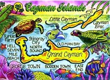 CAYMAN ISLANDS MAP CARIBBEAN FRIDGE COLLECTOR'S SOUVENIR MAGNET 2.5