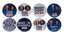 Biden/Harris 2024 buttons - Re-elect Joe Biden & Kamala Harris - Set of 8 (2.25) picture