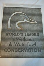 Ducks Unlimited Metal Sign 16x12 1/2 Waterfowl Conservation Wetlands Hunt Decor picture