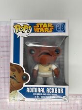 Funko Pop Star Wars: #28 Admiral Ackbar Blue Box Figure + Protector SEE PICS E2 picture