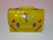 Woody Woodpecker Tin Dome Lunch Box Lunchbox Yellow Vintage picture