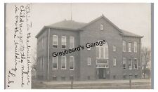 RPPC Lincoln School CHERRYVALE KS Kansas Vintage Real Photo Postcard picture