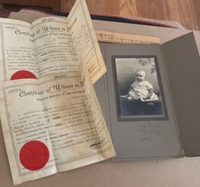 1946 China Marines USMC Tientsin Marriage Certificate Russian Bride Photos picture