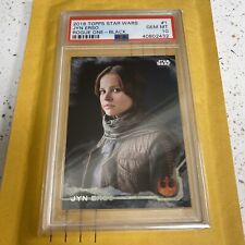 2016 Topps Star Wars Jyn Erso #1 Rogue One-Black PSA 10 picture
