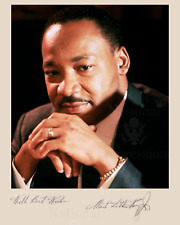 The Reverend  Dr.  Martin Luther King Autographed Color 8x10 Photo REPRINT picture