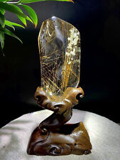 TOP++ Natural golden rutilated quartz Quartz Mineral Specimen Reiki Gem Decor +S picture