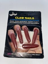Vintage 1984 Fingernails Costume Imagineering Red Claw Nail Toy Bendable MX7 picture