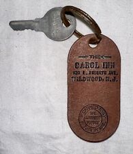 Vintage Keychain The Carol Inn New Jersey Unique Hotel With Old Key picture