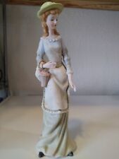 Lladro Woman with Bonnet and Basket Figurine 12.5