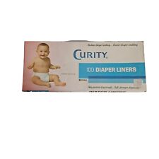 Vintage Curity Diaper Liners 100 Count NEW Old Stock Sealed Disposable 1970s picture
