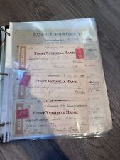 First National Bank Vintage Bank Check Lot of 3 1800s picture