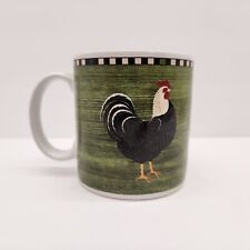 Sakura Warren Kimble Country Quartet 10 oz Coffee Mugs | Chicken | Rooster Green picture