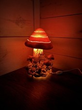 VTG 70s Retro MCM Mid Century  MAGIC MUSHROOM Lamp Night Light READ picture