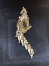 Rare Vintage Swarovski SC Signed Crystal Bird Brooch Pin picture