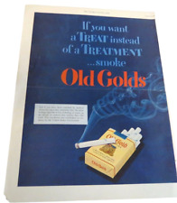 If you want a Treat instead of a Treatment ...smoke Old Golds 1951 Cigarette Ad picture