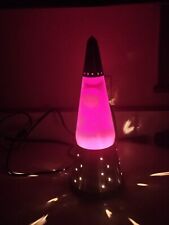 Genuine Lava Brand Pink Stars & Moons Glitter Lamp Aluminum Top/Base Atomic MCM  picture