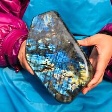 7.83LB Natural Gorgeous Labradorite Quartz Crystal Mineral Specimen Healing picture