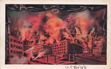 Disaster Fire Earthquake San Francisco 1906 City on Fire Night Scene Postcard picture
