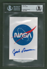 Jack Lousma Authentic Autographed Signed NASA 4x6 Postcard Beckett BAS Certified picture
