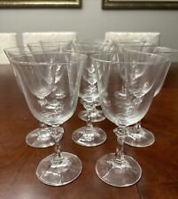 Clear, Flared Top Wine Glasses, 7 1/4