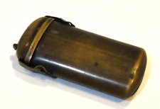 RARE ANTIQUE 1912  Brass VESTA MATCH HOLDER SAFE CASE w Unique LOCKING Lid 3
