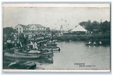 c1920's Edgewater Docking Boats Ferris Wheel Grand Island New York NY Postcard picture