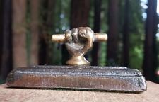 Victorian Era Sculpted  Brass Clenched Fist, Early Trade Union, Labor Movement picture