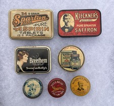 Antique Lot Of Medical Medicine Advertising Tins  picture