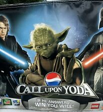 Star Wars “Call Upon Yoda” Pepsi Advertising Banner 8 Ft x 3 Ft Sign (and More) picture