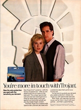 1989 Trojan-Enz Condoms More In Touch Vintage Print Ad Ephemera Full Page Color picture