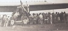 Antique 1930s? Early Aviation Large Airplane Meet Show Snapshot Photo Military  picture
