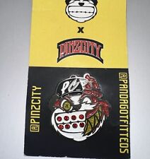 Pinzcity x Panda Got Fitteds Red Stones Grill panda scare bear hat pin picture