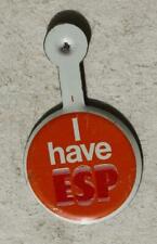 I Have ESP Extra Sensory Perception Meta Physical Vintage Lithographed Metal Tab picture