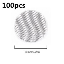 100 pcs Pipe Screens Stainless Steel Metal Tobacco Smoking Pipe Filters picture