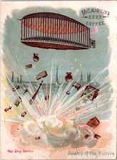 McLaughlins Coffee Warship Future Dirigible Airship Bomber War Ship Series HPV1 picture