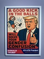 Donald Trump 2024 “47“ Custom ACEO Card Gender Confusion picture